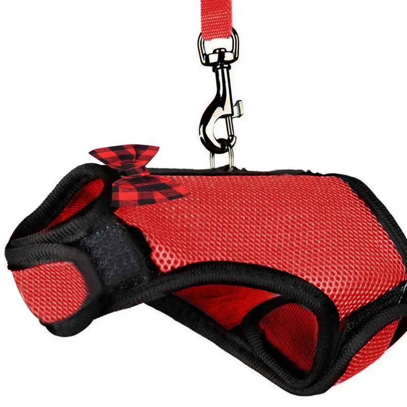 

Hamster Vest Rabbit Harness And Leash Set Harness Bunny Mesh Chest Strap Harness Leash Set For Ferret Guinea Pig Small Animals