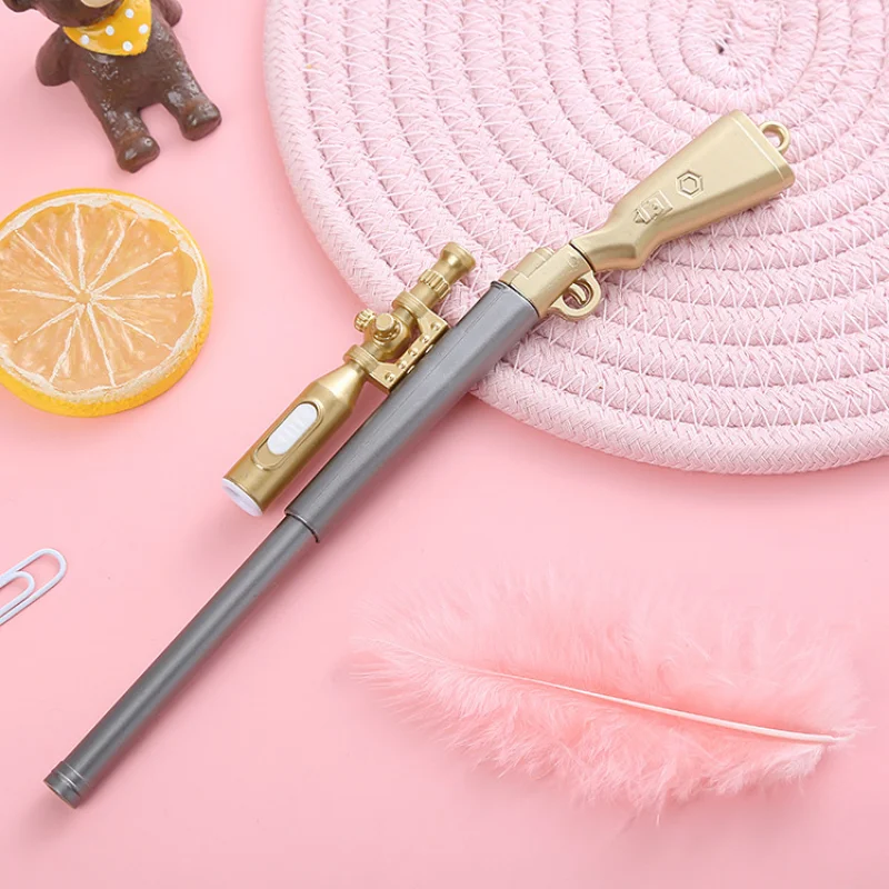 Gel Pen 0.5mm Creative Gun Shape Glowing Gun Modeling Toy For Kids Gift Stationary School Supplies gel pens