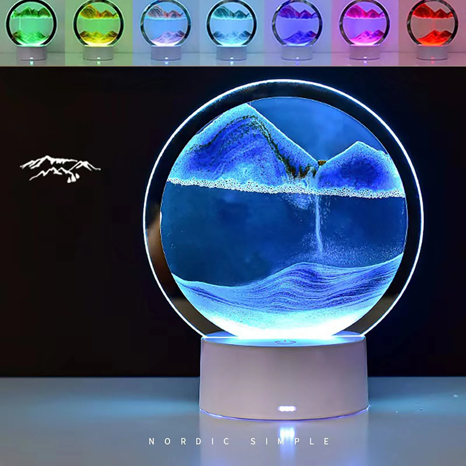 Light Sand Painting Table | Night Light Sand | 3d Creative Desk Lamp ...