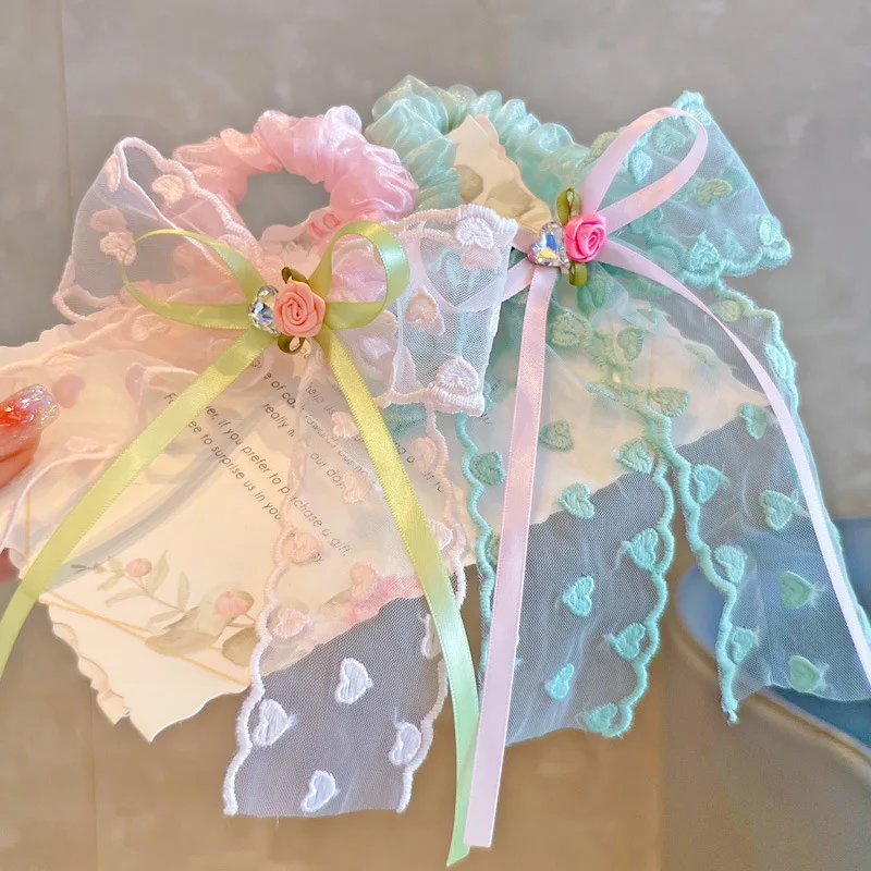 

1 шт., Детские эластичные ленты для волос, с розами