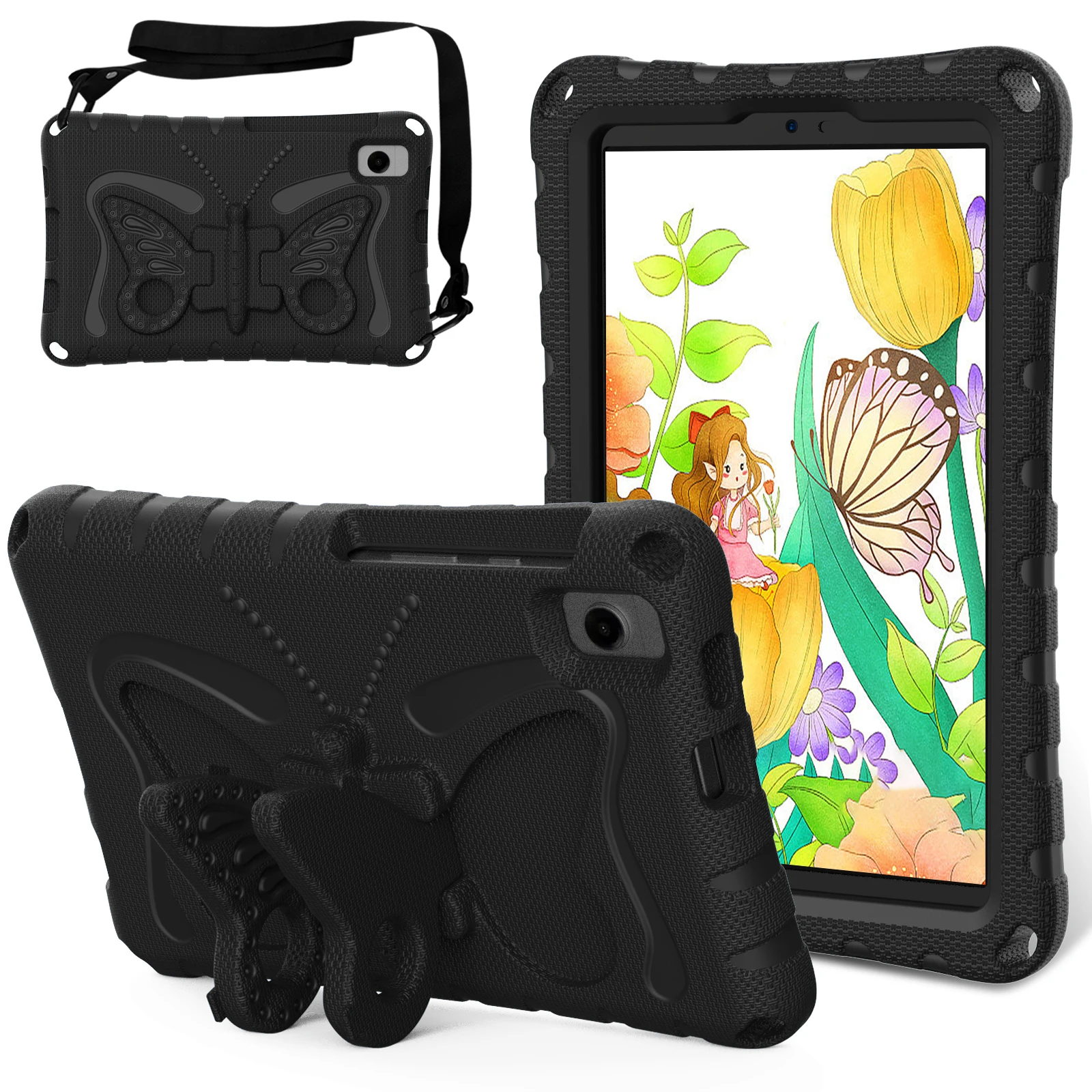 EVA Butterfly Kids Protective Tablet Case with Stand - Vibrant, Durable Cover