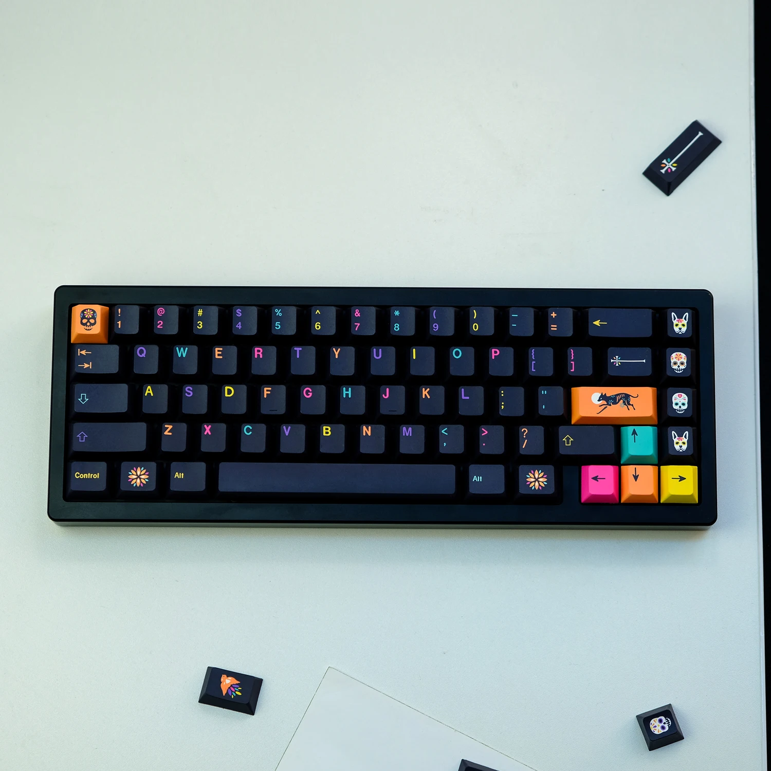 Chaves Inglês Gmk Mictlán Perfil Keycaps Cereja Keycap Teclado Mecânico Pbt Dye Sublimation para mx Switch com Iso Inserir 169