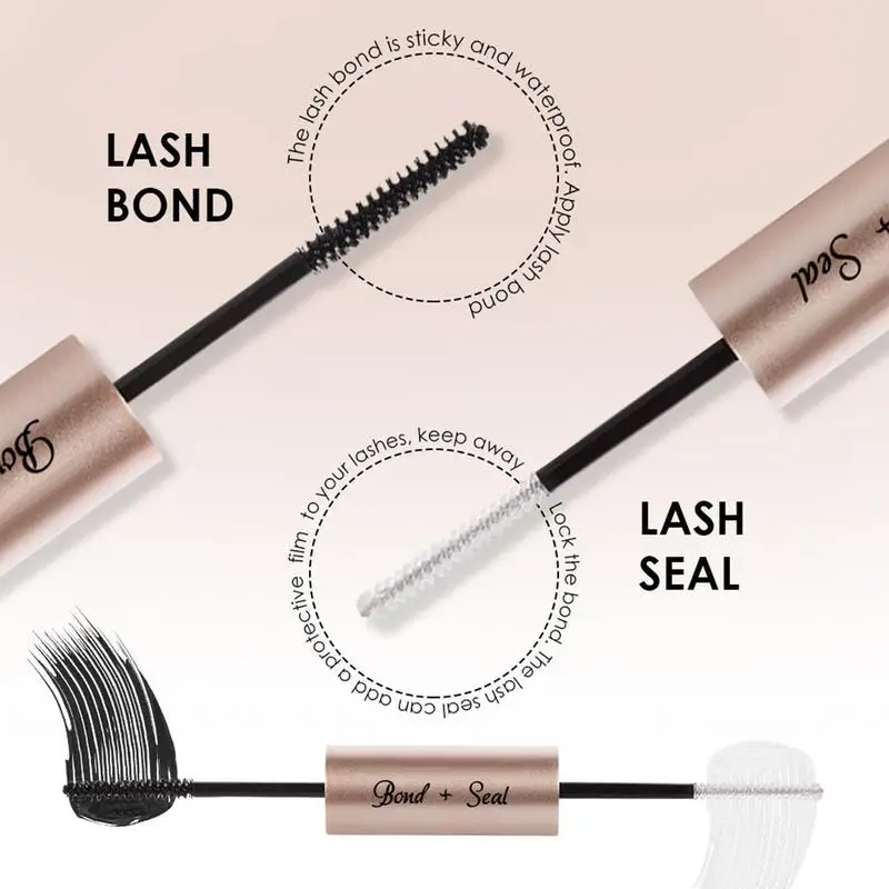 Eyelash Bond And Seal Fast Drying Lash Glue And Sealer Waterproof Strong Hold Cluster Lash Glue Bond And Seal For Cluster