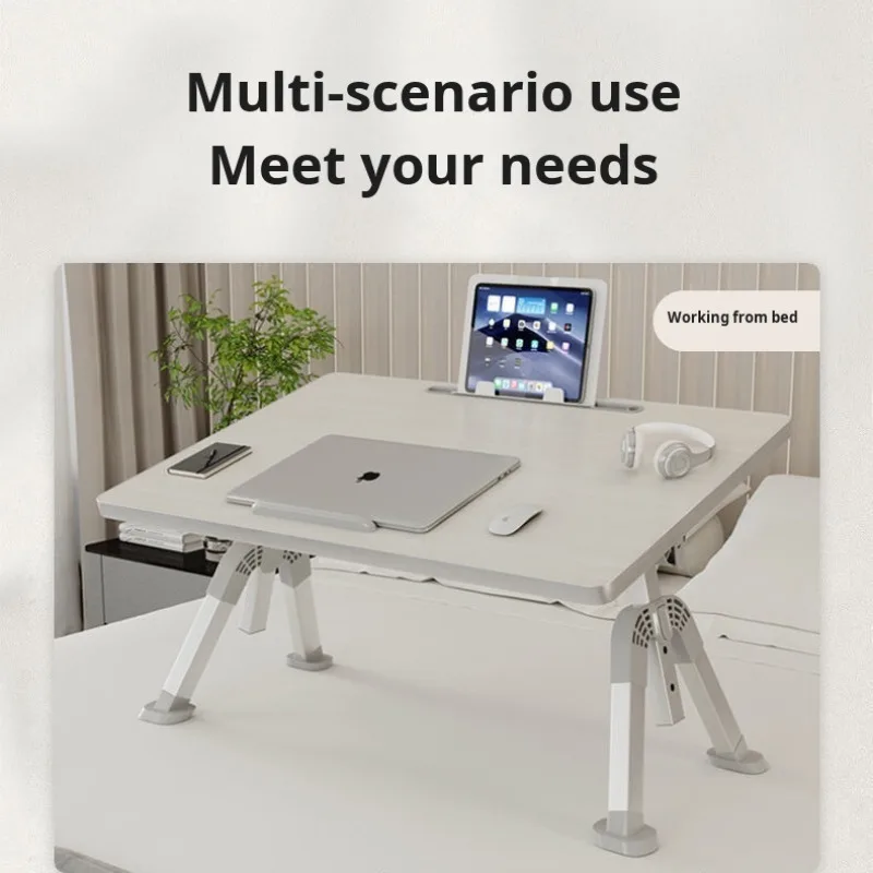 Home Small foldable study table Lift Laptop Table Bed Adjustable Stand Lazy Learning Desk Student Computer Desk for Working Read