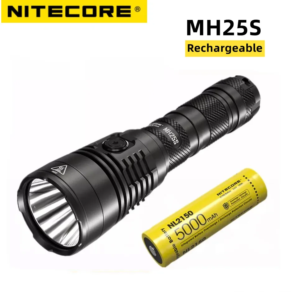 

Nitecore MH25S flashlight 1800 lumens led Torch self defense Law Enforcement Military Tactical Strong light USB-C Rechargeable