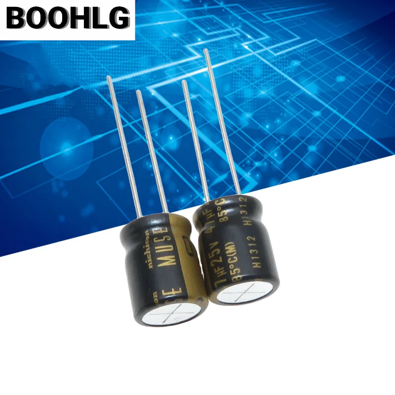 5 шт., медные ножки 47UF 25V Nichicon конденсатор лихорадки 25V 47UF 10*12,5 MUSE KZ