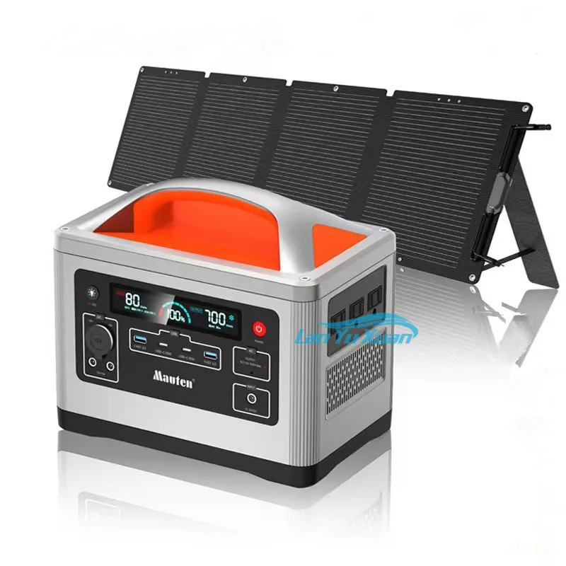 

Outdoor Portable 700W Rechargeable Emergency Power Bank Solar Storage Container Camping Energy Generator Station