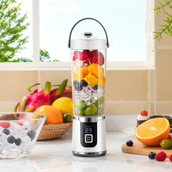 Portable Electric Juicing Cup, Mini Wireless Fruit Blender, USB Rechargeable Multifunctional Kitchen Juicer for Outdoor Use 1