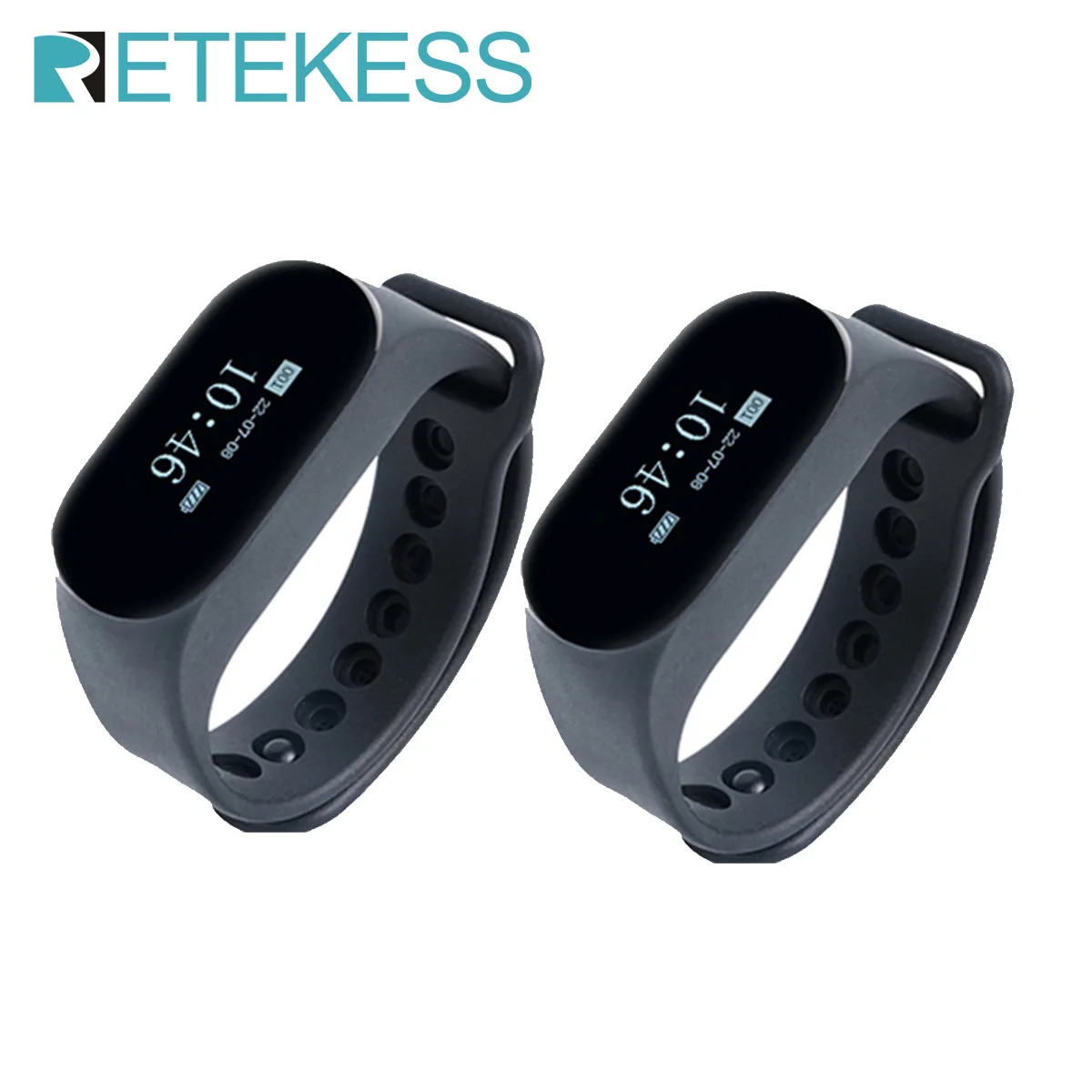 Retekess TD112 Restaurant Wireless Waiter Calling System IPX7 Waterproof 2Pcs Watch Receivers Pager For Hookah Cafe Bar Clinic