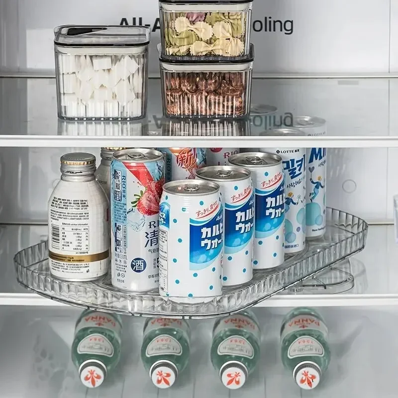 Kitchen Refrigerator Beverage Rotating Storage Box and Rack storage box rotating storage organizer rotating stand
