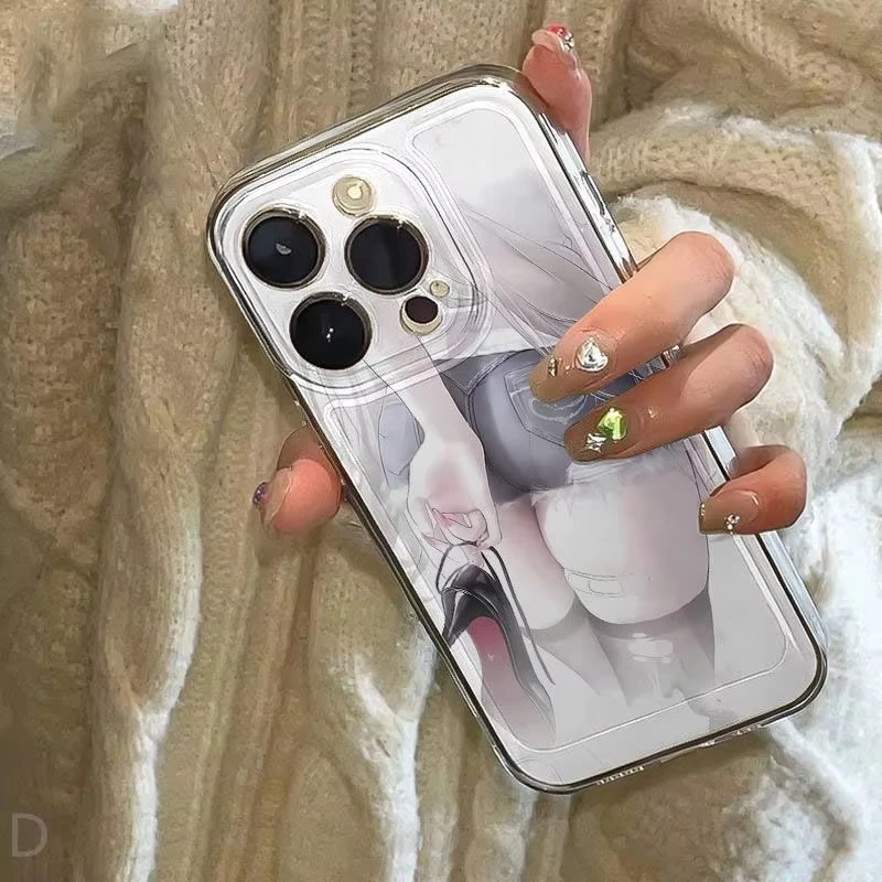Cute Comic Sexy Girl Pattern Shockproof Silicone Phone Case - Stylish and Durable Back Cover