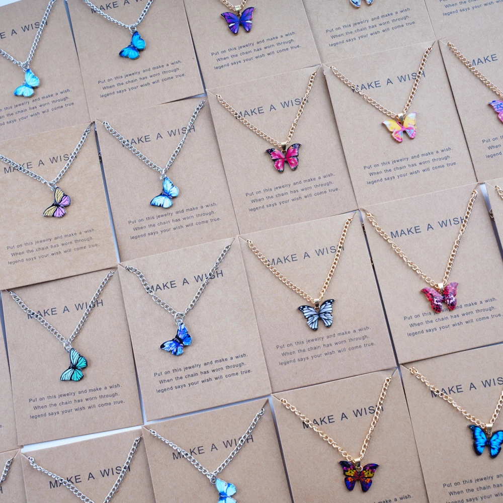 20 Teile/los Koreanische Neue Schmetterling Anhänger Halskette für Frauen Gilrs Nette Reizende Hals Schmuck Zubehör Geburtstag Geschenke – Detail 4