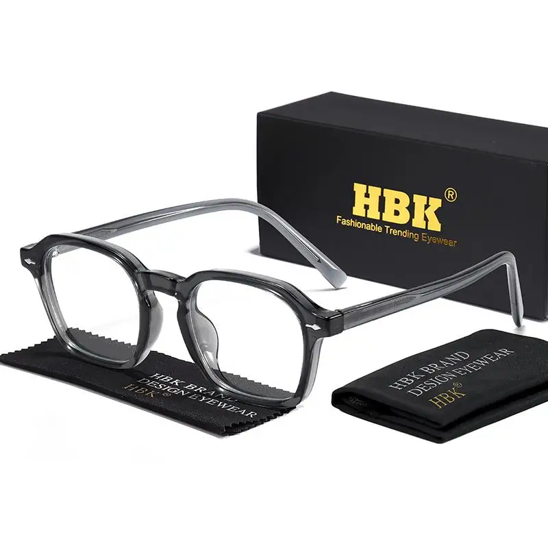 Square Eyeglass Frame - Retro Unisex Optical Glasses With Blue Light Blocking Lenses