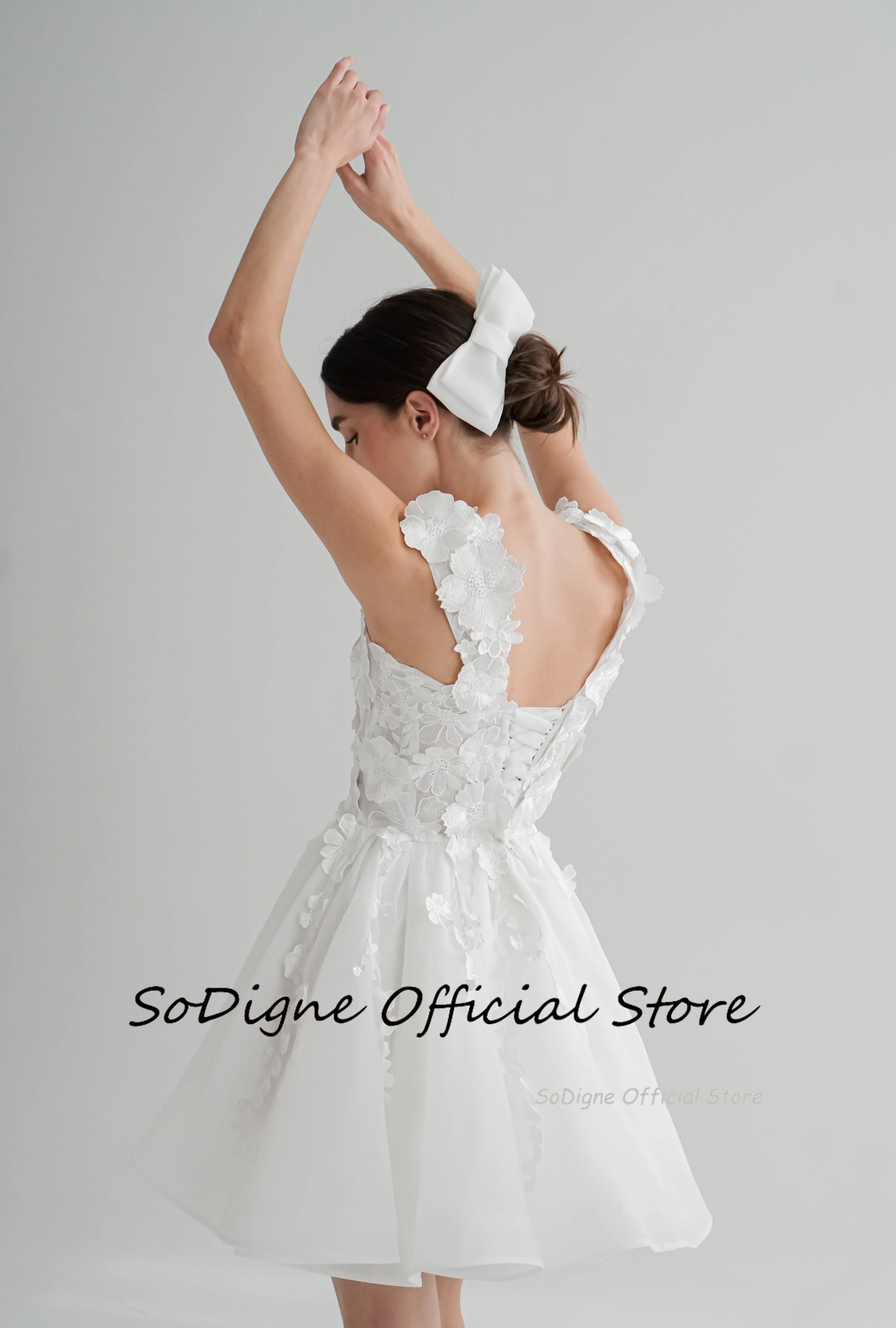 SoDigne A-line Short Wedding Dresses Square Collar Sleeveless Bridal Dress Tulle Princess Wedding Gown 2025 Robe De Mairee 14 S5446e942170645e0859d8c7b9a4df7efj