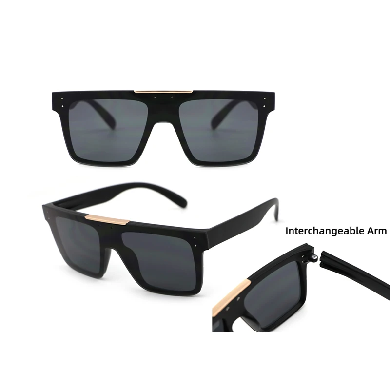 

Designer Men OEM Custom Logo Polarized Dismantling Leg Recycled Plastic Outdoor Sunglasses
