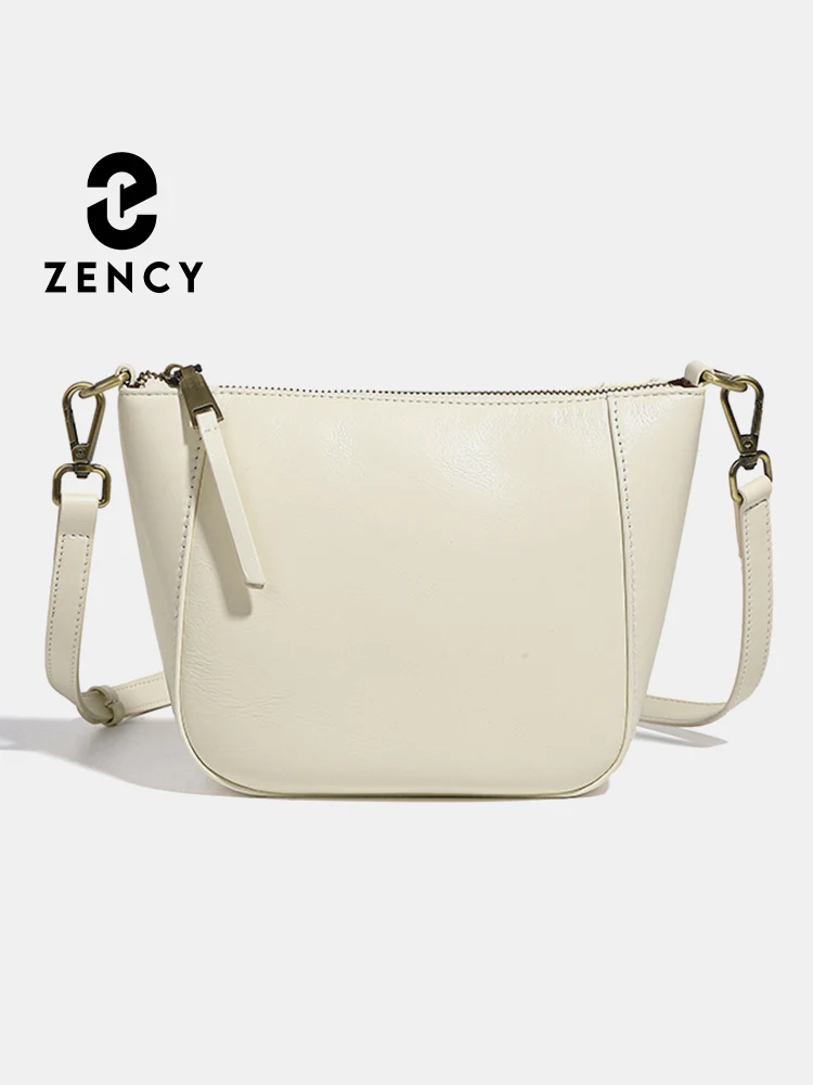 Zency Genuine Leather Small Handbag Crossbody for Ladies Retro Phone Purse Women's Shoulder Messenger Bags