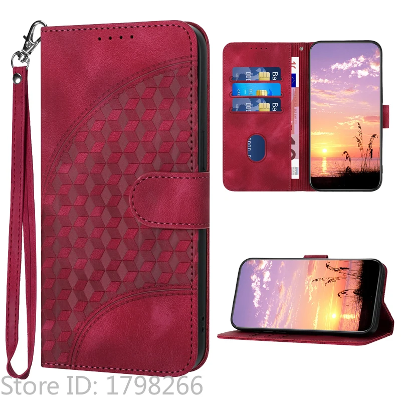 Luxury Pattern Flower Leather Phone Case - Flip Cover Wallet with Card Holder