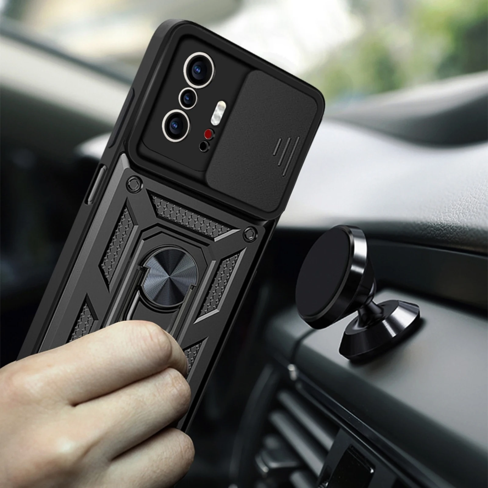 For Xiaomi Mi 11T 11T Pro Sliding Camera Cover Design TPU PC Protective Case