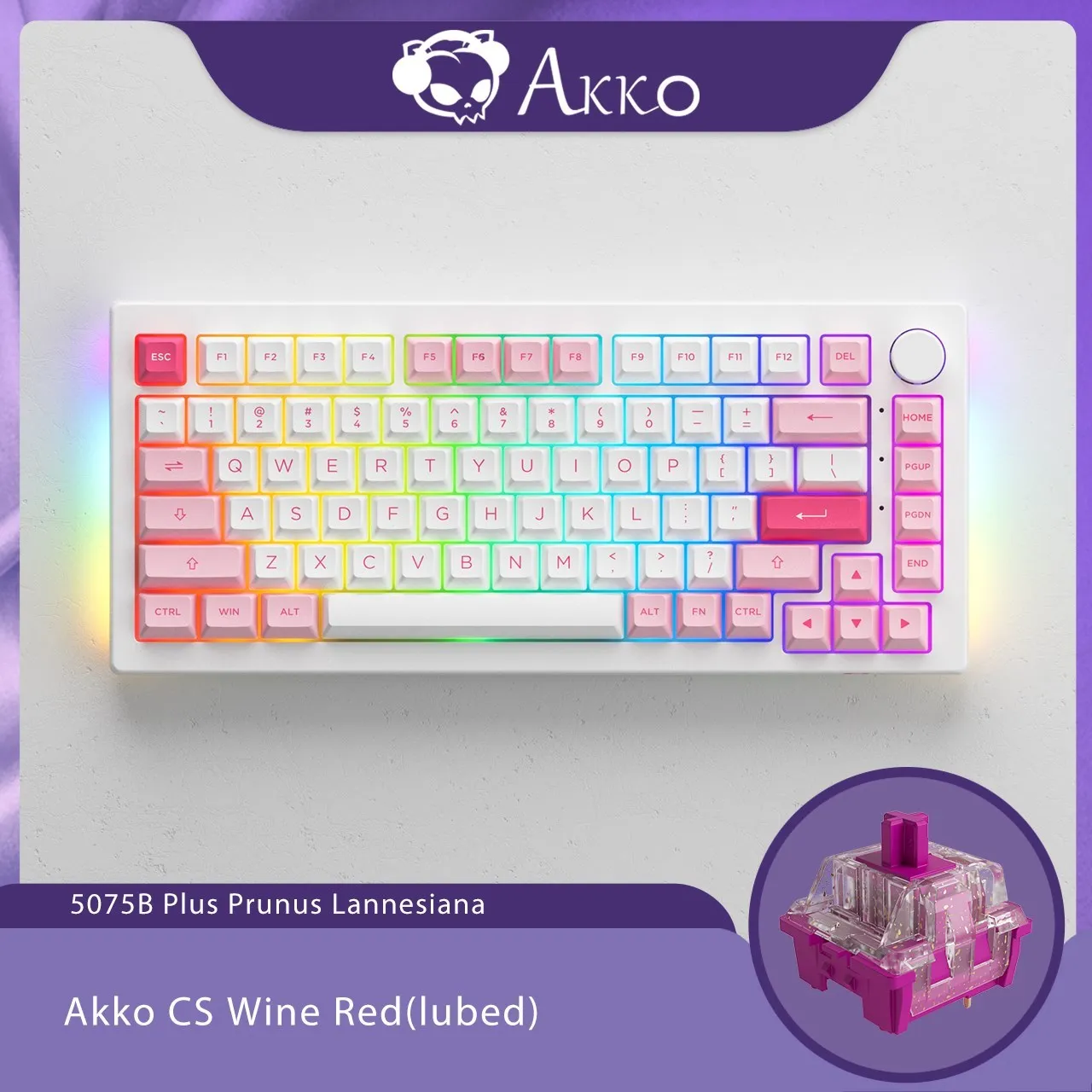Akkoメカニカルゲーミングキーボード Akko-メカニカルゲーミングキーボード,75% GHzワイヤレス/USB