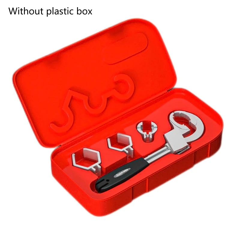 

Multifunctional Adjustable Wrench Maximum Opening 80mm Repair Tools Fits for Bathroom Washbasin Tube Nut R7UA