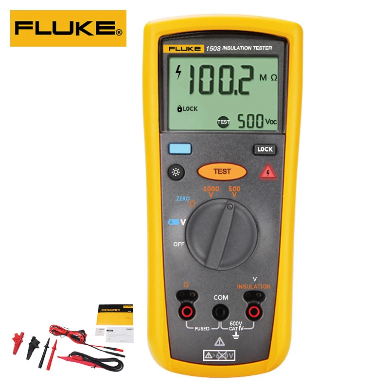 Fluke 1503 Digital Insulation Resistance Tester Megger MegOhm Tester w
