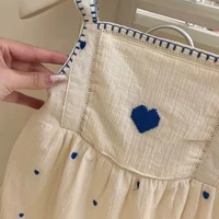 Nouvelle Robe d'été pour Fille, Style Brodé avec Bretelles, Robe en Dentelle Style Vacances à la Plage 5