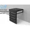 Teak Wood Folding Wall Mounted Shower Seat Handmade Stool 440lbs Capacity Bathroom Seniors Disabled Pregnant Foldable Water 5