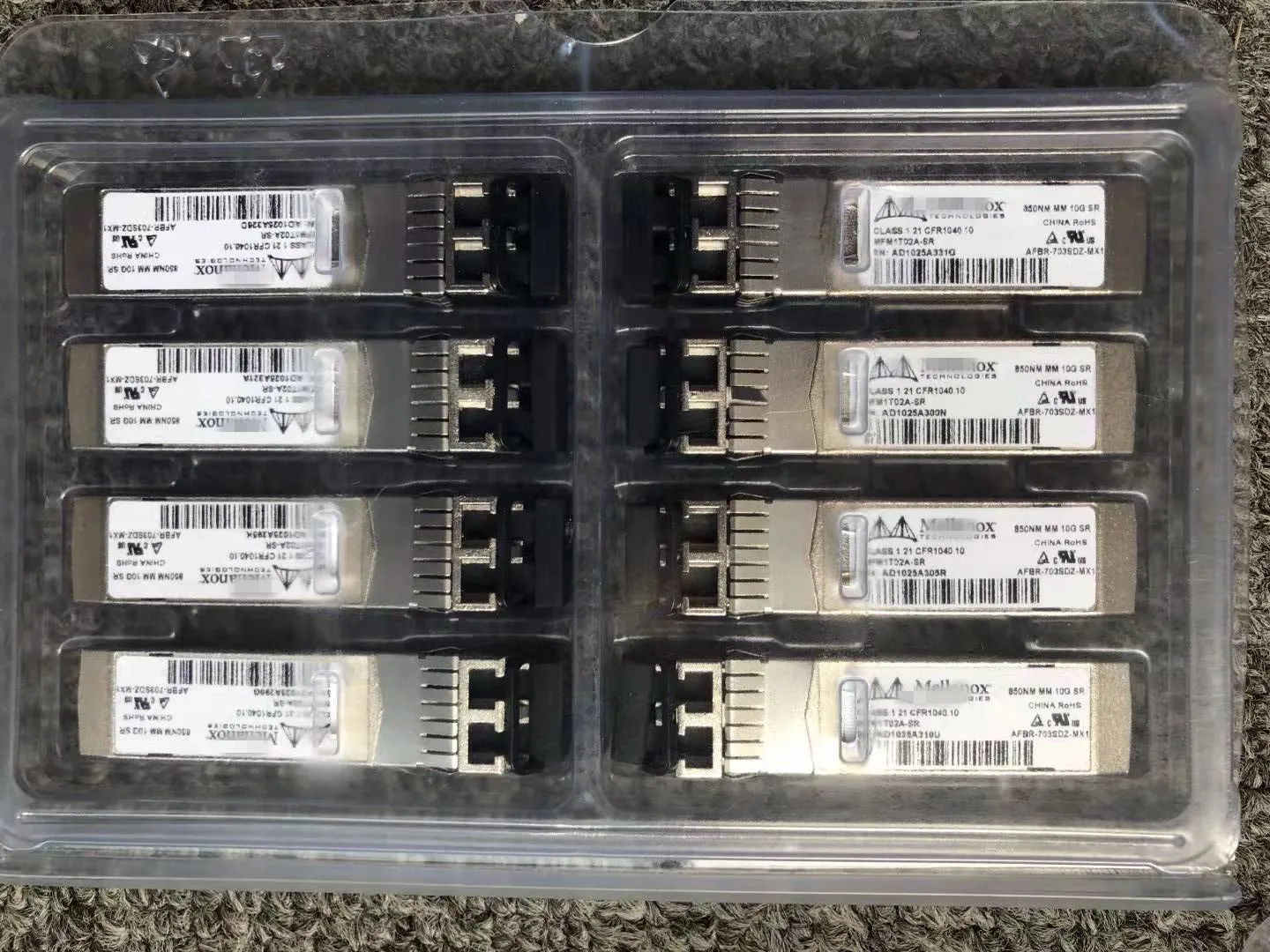Mellanox sfp 10g fiber transceiver/MFM1T02A-SR/AFBR-703SDZ-MX1/850NM MM 10G SR/mellanox 10g sfp transceiver/mellanox module sfp