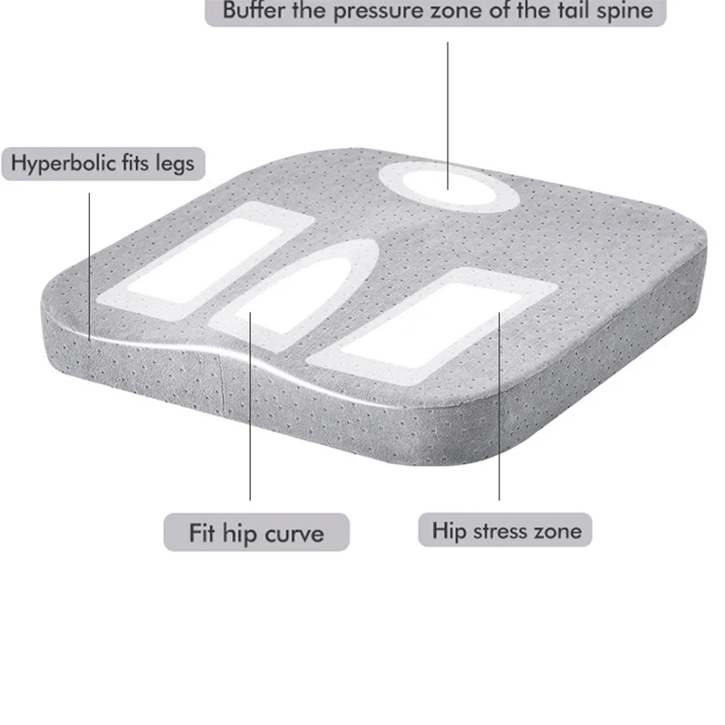 Ergonomic Memory Foam Office Cushion Anti Hemorrhoid Cushion Chair Cushion Tailbone Pillow Car Office Seat Cushion 5