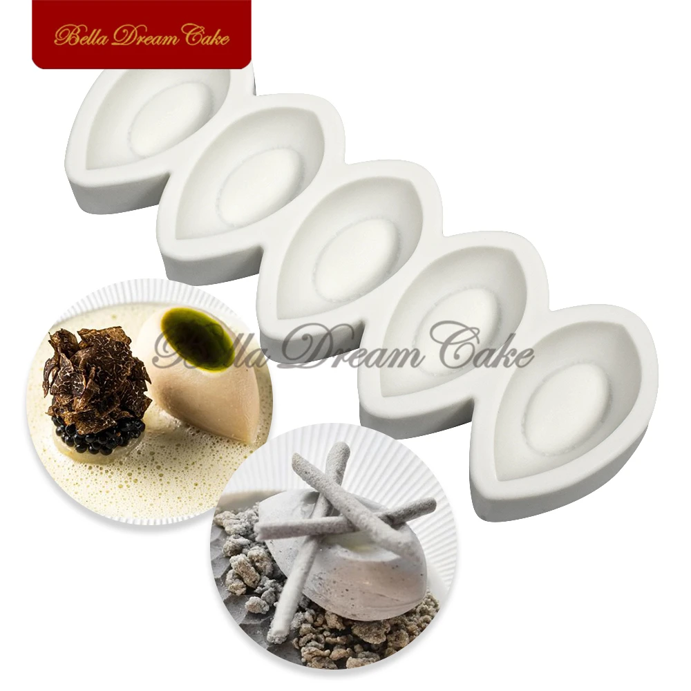 

6-полостная полуовальная силиконовая форма в виде пудинга, модель глины 3D для самостоятельной сборки, инструменты для украшения тортов, кухонная посуда для выпечки