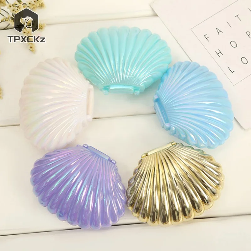 Cute Creative Shell Plastic Candy Box MakeUp Jewelry Storage Boxes Wedding Birthday Baby Shower Gift Box Party Favor Decor