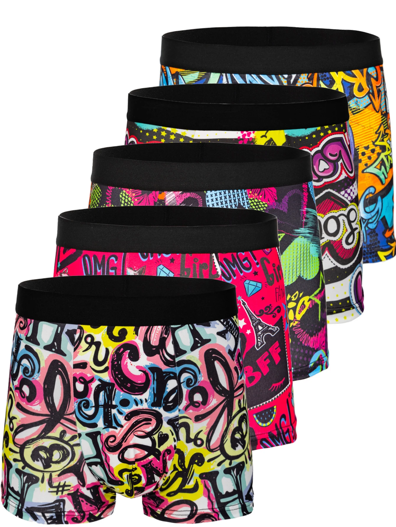 fashionable men's boxer shorts, underwear men pack，comfortable, soft, fashionable, printed, casual and versatile men's pants