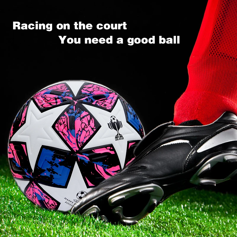 Professional Soccer Ball Size 5 Official Match Ball Seamless Bonded PU Soft Size 4 Football Excellent Grip and Elasticity