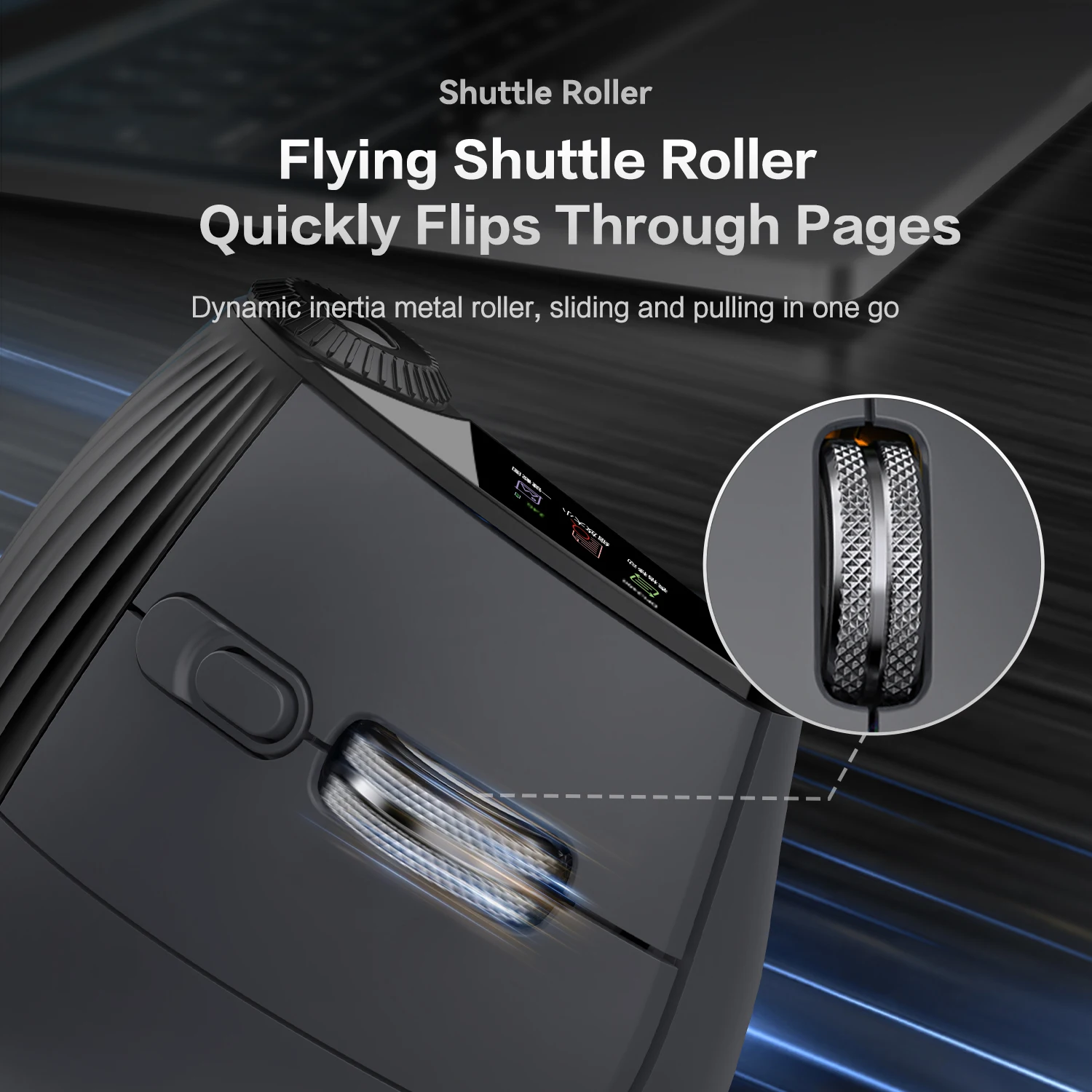 ماوس عمودي ديناميكي لاسلكي RGB احترافي سريع