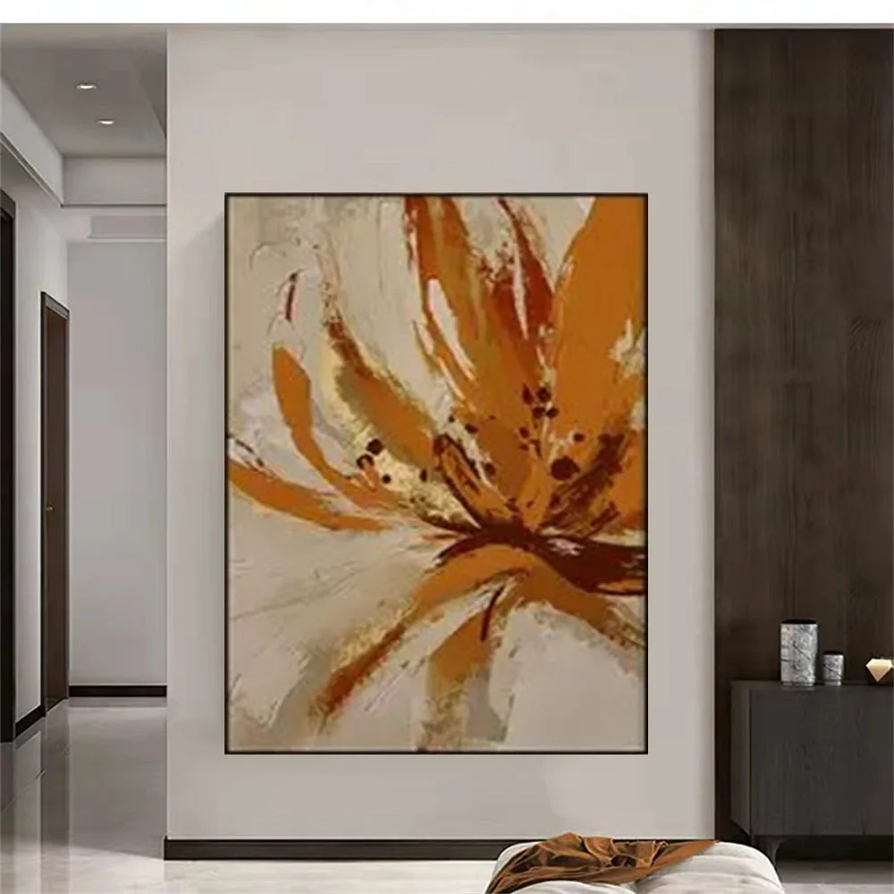 

Pure Hand-Painted Flower Cloth Abstract Oil Painting Minimalist Fashion Modern Art-Wall Home Room Wall Porch Living-Room Bedroom