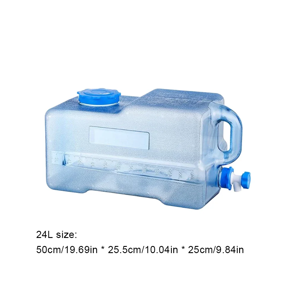 7.5/12/15/19/24L Water Bucket Large Capacity Water Storage Tank Emergency Barrel Container for Vehicle Car Outdoor Camping