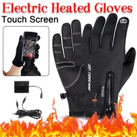 USB Touch Screen Gloves Heated Motorcycle Gloves Heating Thermal Gloves for Cycling Running Driving Hiking Walking for Women Men