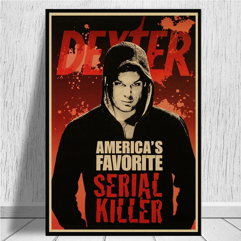 Horror TV Series Dexter poster stampati poster Vintage Wall Sticker per Home Room Store Wall Art