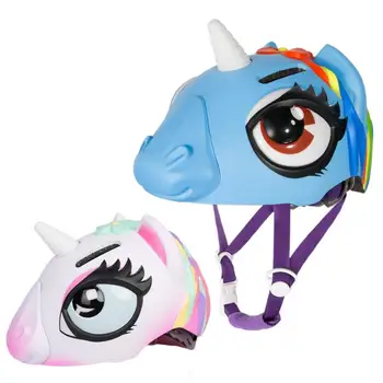 사이클링 헬멧 PC 쉘 라이딩 안전 보호 모자, 스쿠터 자전거 자전거용 만화 동물 헬멧, 다중 사용 유니콘