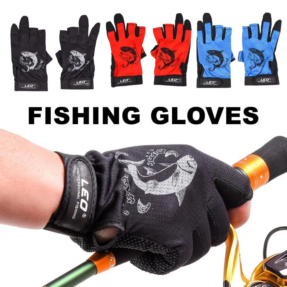 Fishing Gloves Anti Slip Fishing Glove Finger Gloves Protector Unisex Elastic Band Glove Touch Screen Gloves