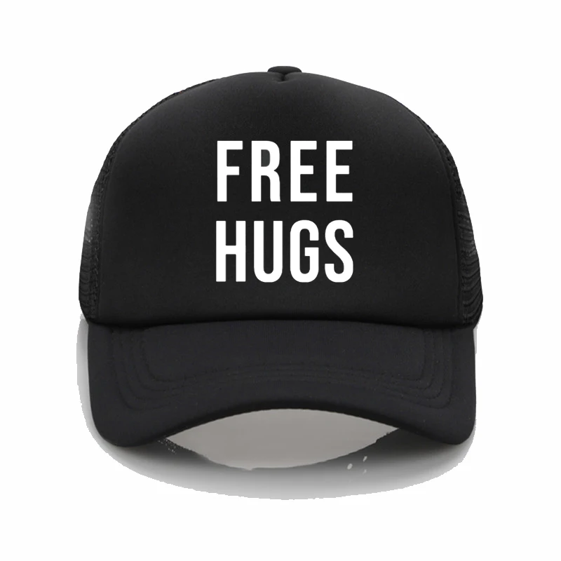 Fashion caps Free Hugs print Baseball Cap Summer outdoor Men Women Dad Hat adjustable Snapback hats