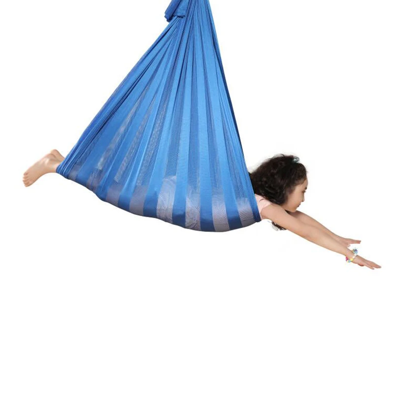 Kids Mesh Swing Hammock for Autism ADHD ADD Therapy Cuddle Up Sensory Child Therapy Elastic Parcel Steady Seat Swing Chairtoy 4