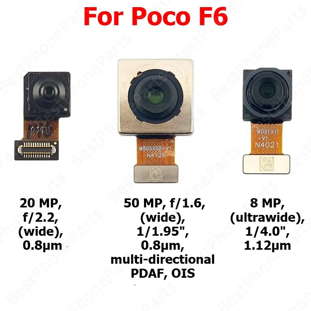 Camera For Xiaomi Poco F6 PocoF6 Rear Backside Front Facing