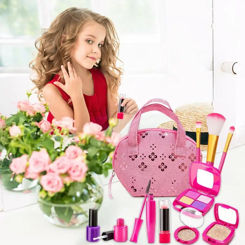 Pretend Play Makeup Toys Cosmetic Toddler Toys Makeup Set Toddler Girl Cosmetic Kits With Fake Set For Kids Children