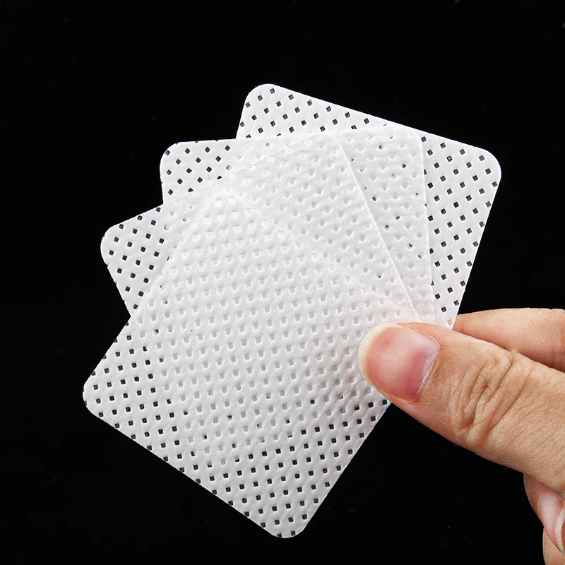 200 pcs/case Eyelash Glue Clean Cotton Piece Lint-Free Nail Gel Polish Remover Wipes Paper Cotton Makeup Removal Manicure Tools 3