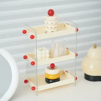 【Epeiushome】 Desktop Multi-layer Storage Rack Acrylic Cup Rack Dressing Table Cosmetics Multifunctional Storage Shelf 2