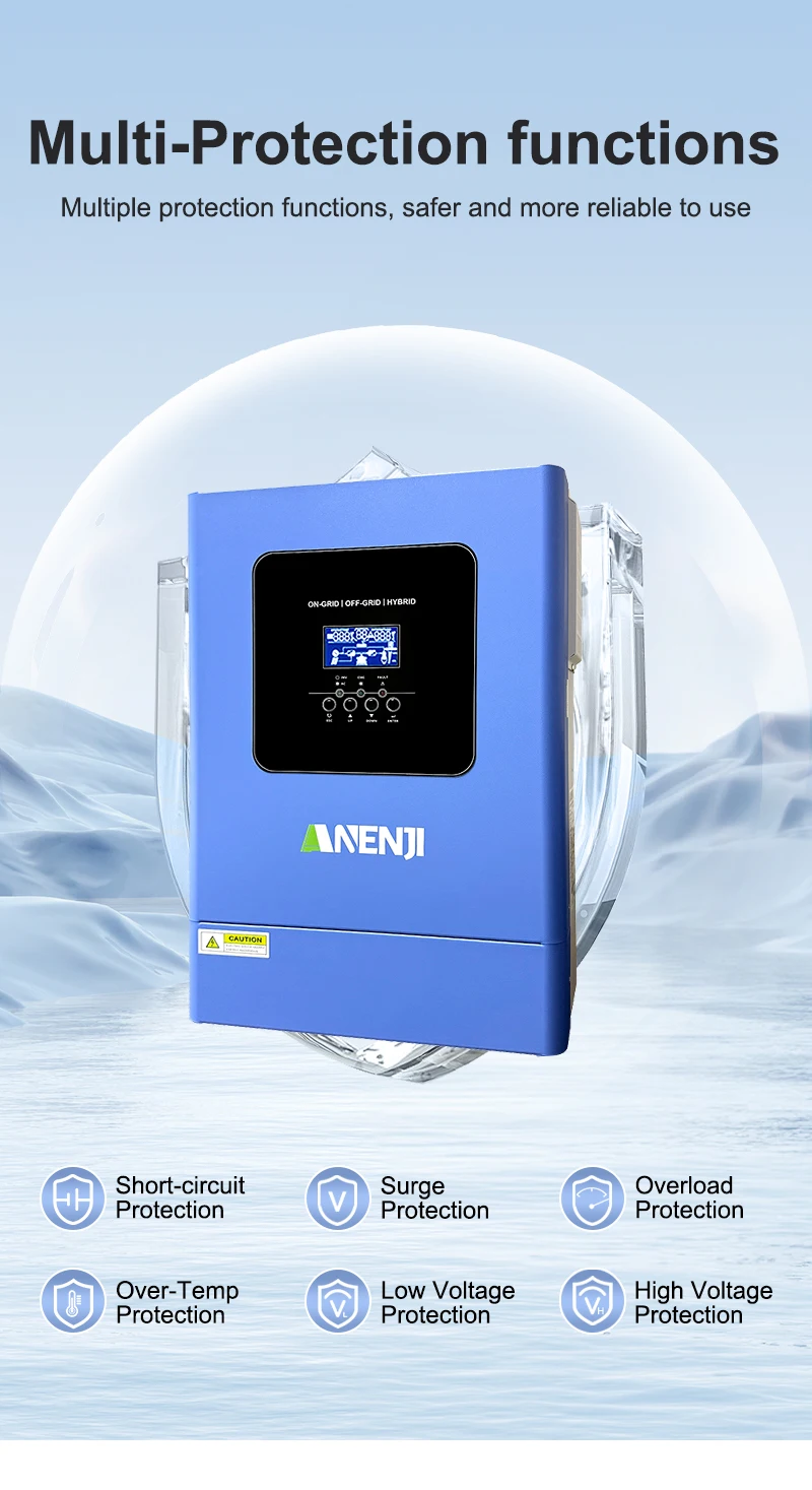 6.2KW parallel solar inverter pure sine off grid+grid connected solar inverter C