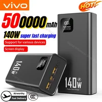 VIVO 500000 мАч Power Bank 140 Вт сверхбыстрая зарядка Powerbank портативное внешнее зарядное устройство для iPhone Huawei Samsung Xiaomi