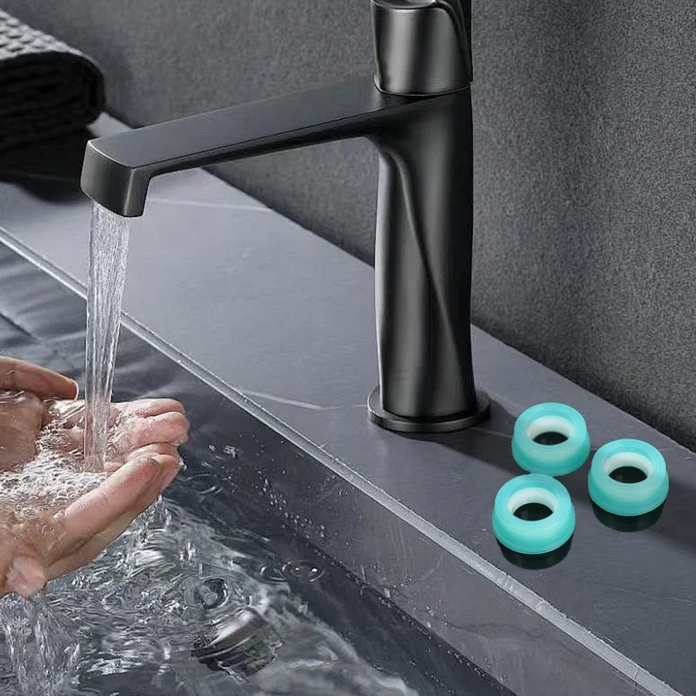 Description Picture 3 of item60/10PCS Faucet Leak-proof Sealing Gasket 4-point Silicone Sealed Washers Threaded Pipe Plugs Home Faucet Connection Accessories
