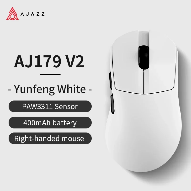 AJAZZ AJ179 V2/MAX Kabellose Gaming-Maus, 3-Modell mit magnetischer Anziehungskraft, Ladestation, PAW3311-Sensor, 12000 DPI, für PC und Laptop